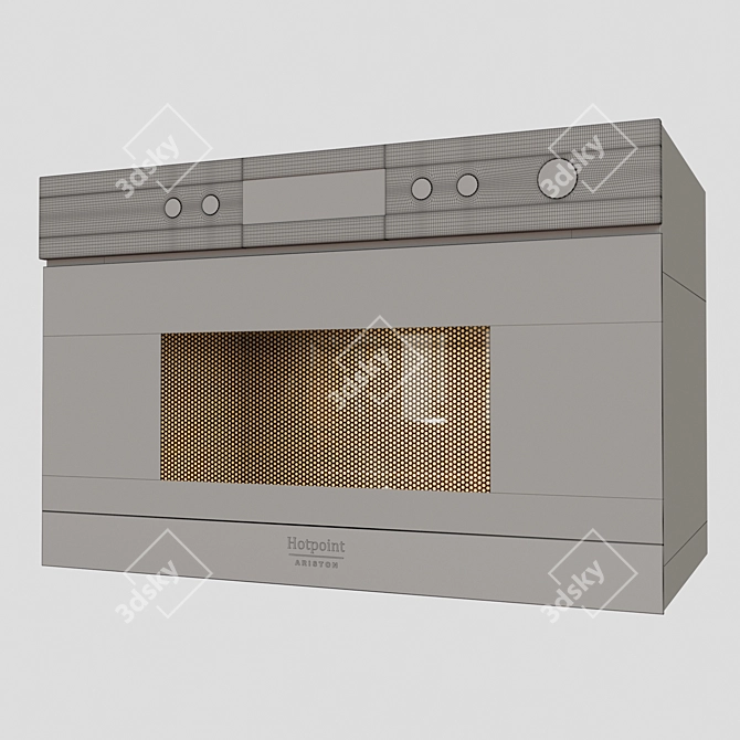 Hotpoint-Ariston Built-in Microwave: MN 212 IX HA 3D model image 2