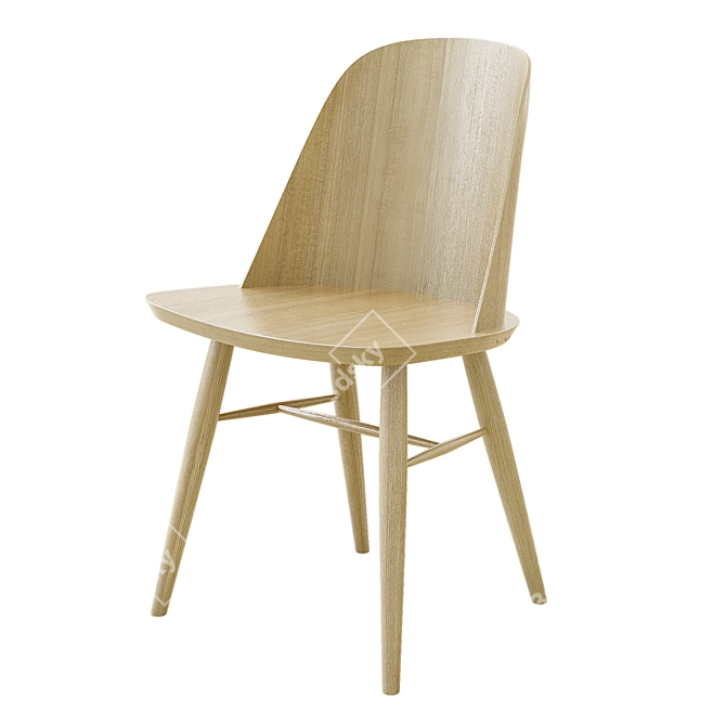 Sleek Synnes Chair: Danish Design Elegance 3D model image 1