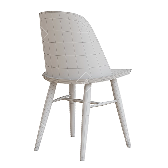 Sleek Synnes Chair: Danish Design Elegance 3D model image 3