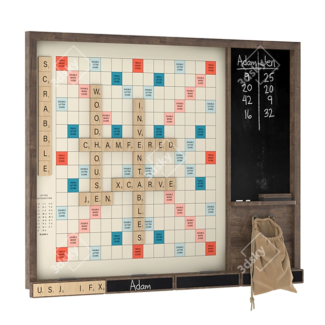 Jumbo Wall Scrabble 3D model image 1