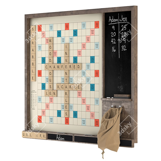 Jumbo Wall Scrabble 3D model image 2