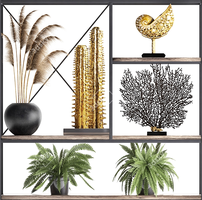 Exotic Plant Decor Set 3D model image 2