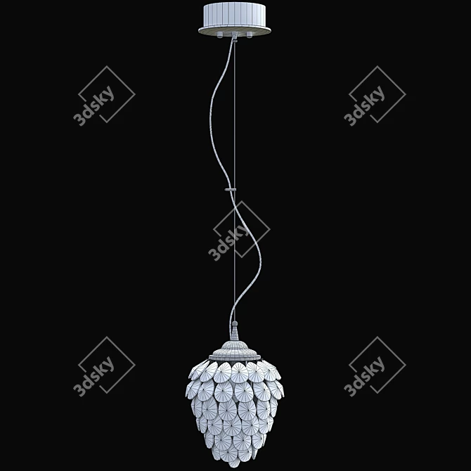 Crystal Lux Charme SP1 Gold Pendant 3D model image 2