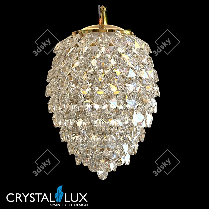 Crystal Lux CHARME SP3 Gold Pendant 3D model image 1