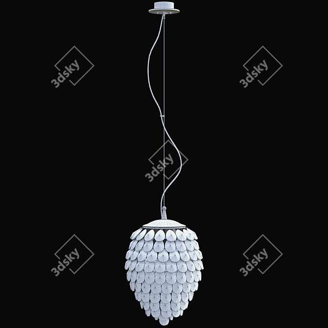 Crystal Lux CHARME SP3 Gold Pendant 3D model image 2