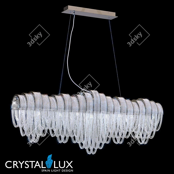 City Lights Crystal Pendant SP9 - Stunning High-tech Style 3D model image 1