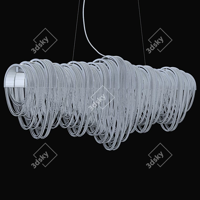 City Lights Crystal Pendant SP9 - Stunning High-tech Style 3D model image 2