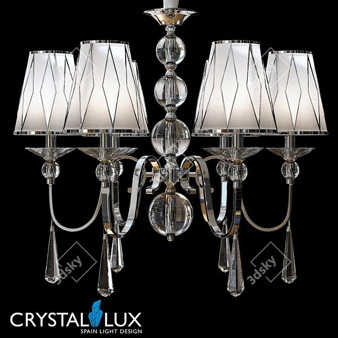 Crystal Lux DANDY SP6 Art-Deco Pendant 3D model image 1