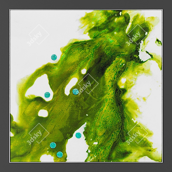 Elegant Framed Artwork 3D model image 1