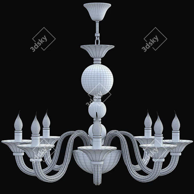 Venetian Dream Crystal Lux Chandelier 3D model image 2