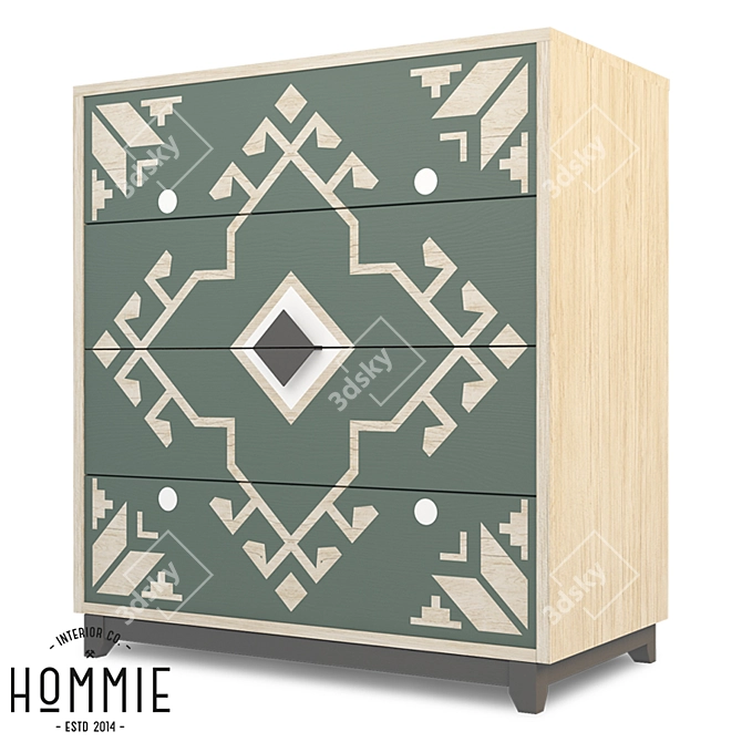 GUTSUL Ethnic Chest by Hommie 3D model image 1