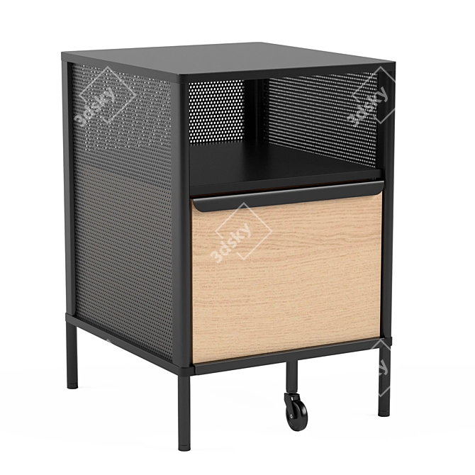 IKEA Bekant Mesh Storage Module - Sleek Design 3D model image 2