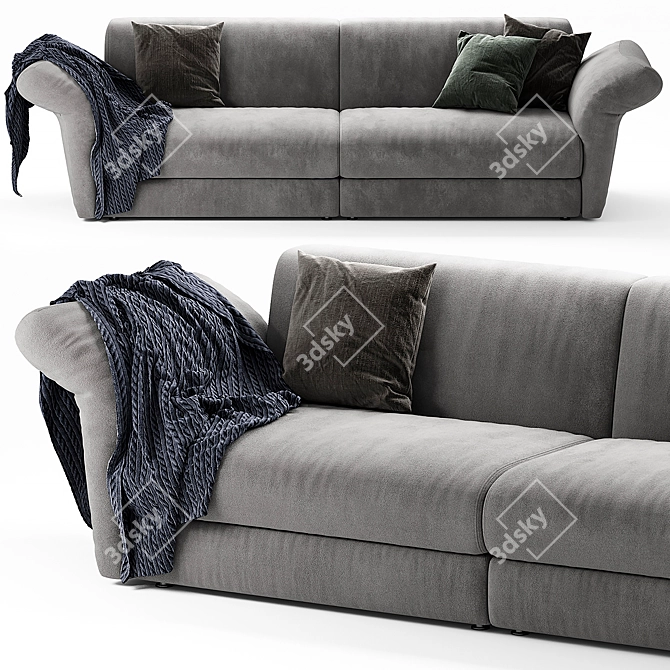 Title: Bonaldo Cortina Modern Sofa 3D model image 1