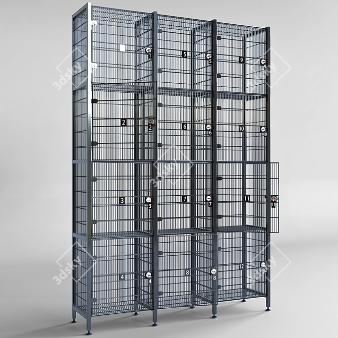 Spacious Store Lockers 3D model image 1