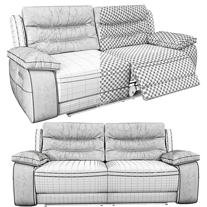 Harveys Monterano Recliner & Non Recliner Sofa - Versatile Comfort 3D model image 3