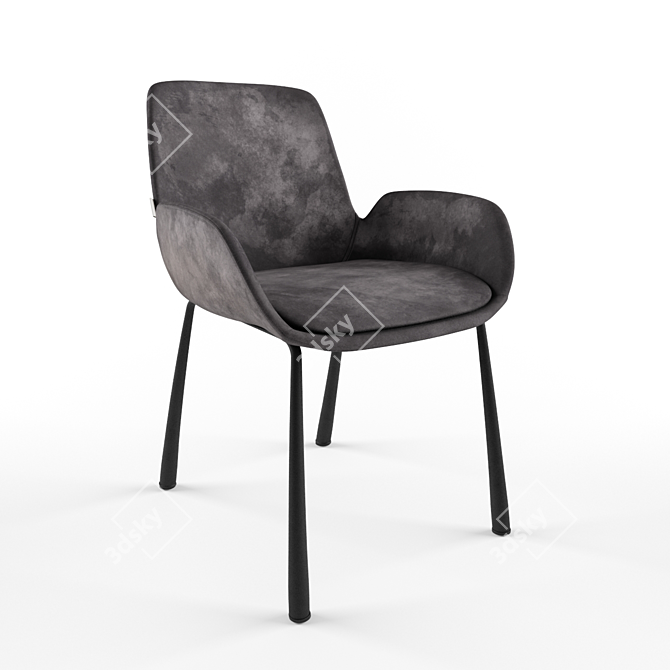 Comfort meets style: Brit Zuiver Chair 3D model image 1
