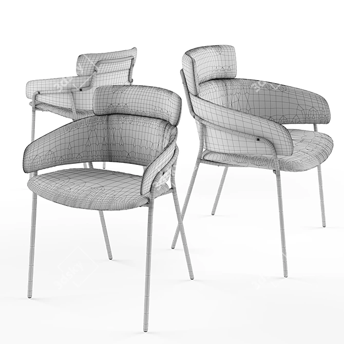 Arrmet Strike XL Armchair: Sleek Design & Superior Comfort 3D model image 2