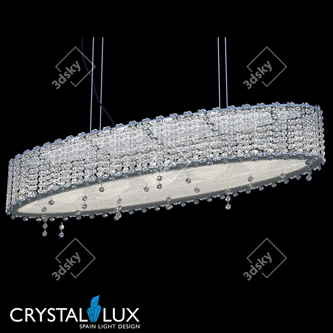 Crystal Lux Eternidat SP7 Chrome Pendant 3D model image 1