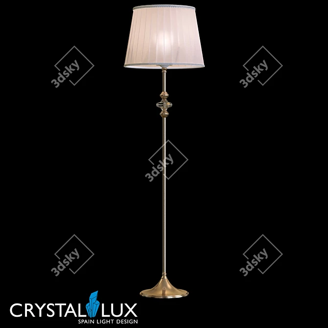 Iridium PT: Classic Style Crystal Lux Pendant 3D model image 1