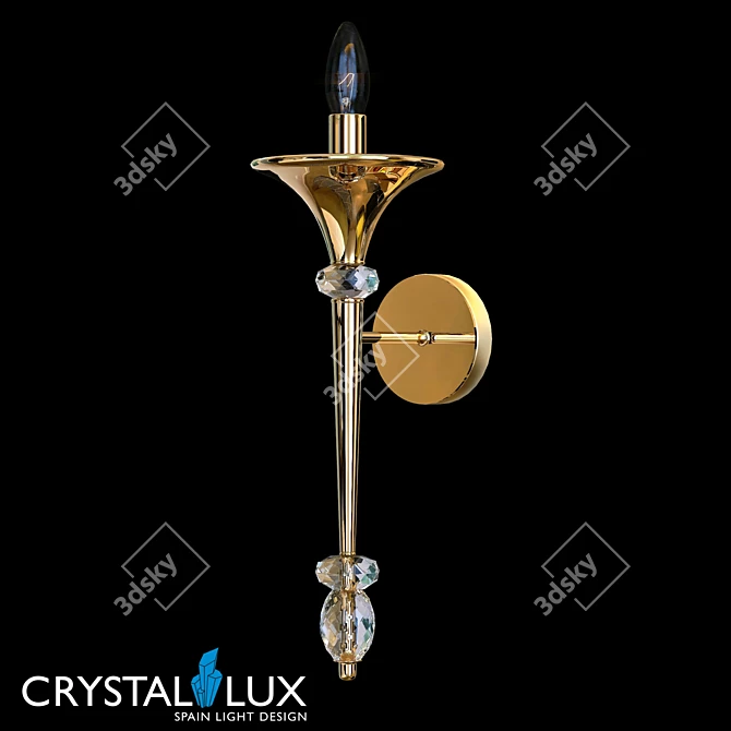 Crystal Lux Miracle AP1 Gold Pendant 3D model image 1