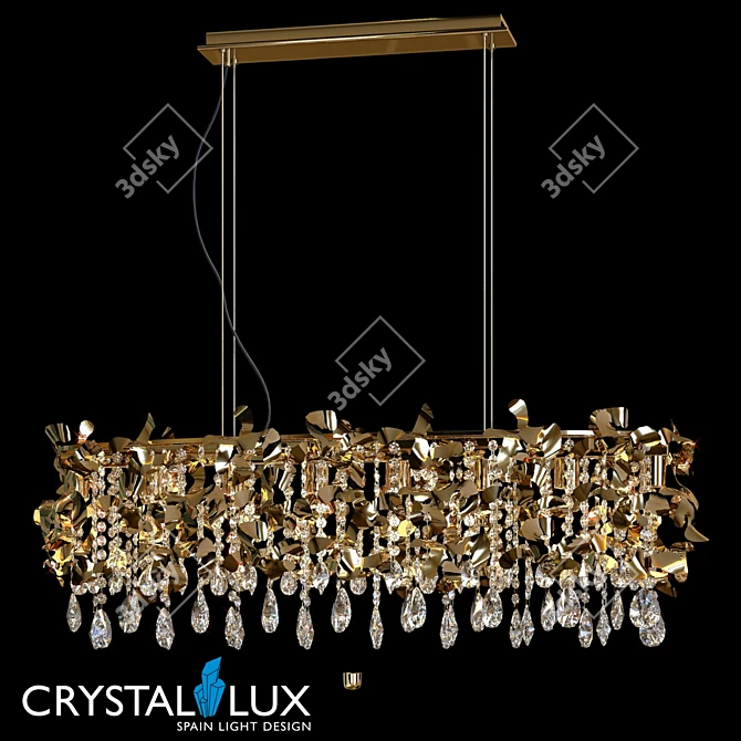 Crystal Lux Romeo SP8 Gold Pendant 3D model image 1
