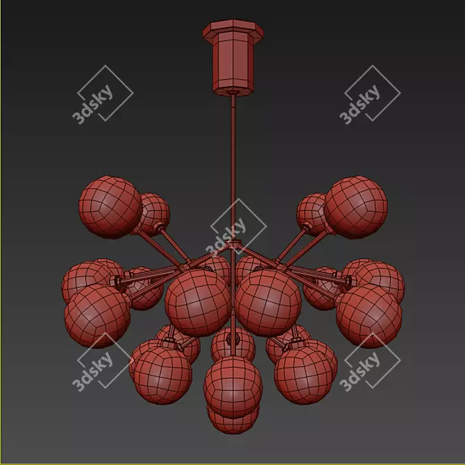 Elegant Tech Lighting Mara Chandelier 3D model image 2