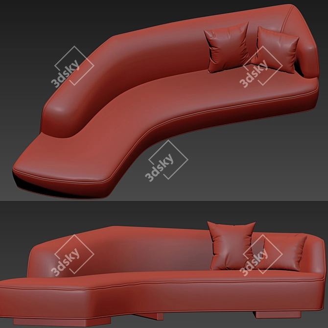 Vladimir Kagan 02: Modern Korduda Sofa 3D model image 2