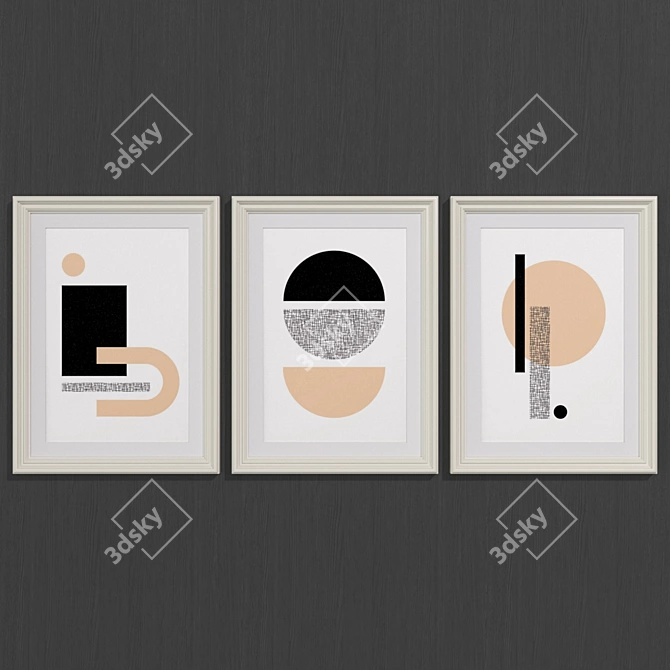 Contemporary Geometric Art Set 3D model image 2