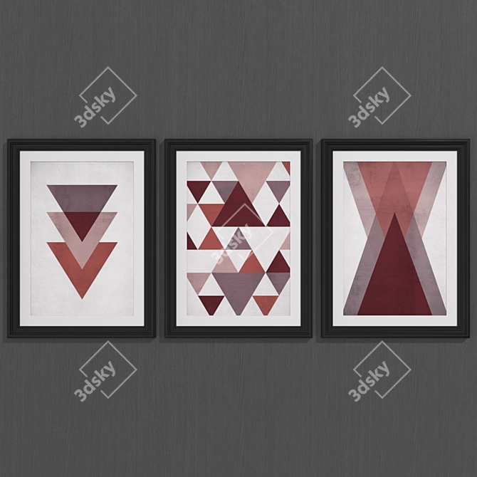Abstract Triangle Art Print 3D model image 1
