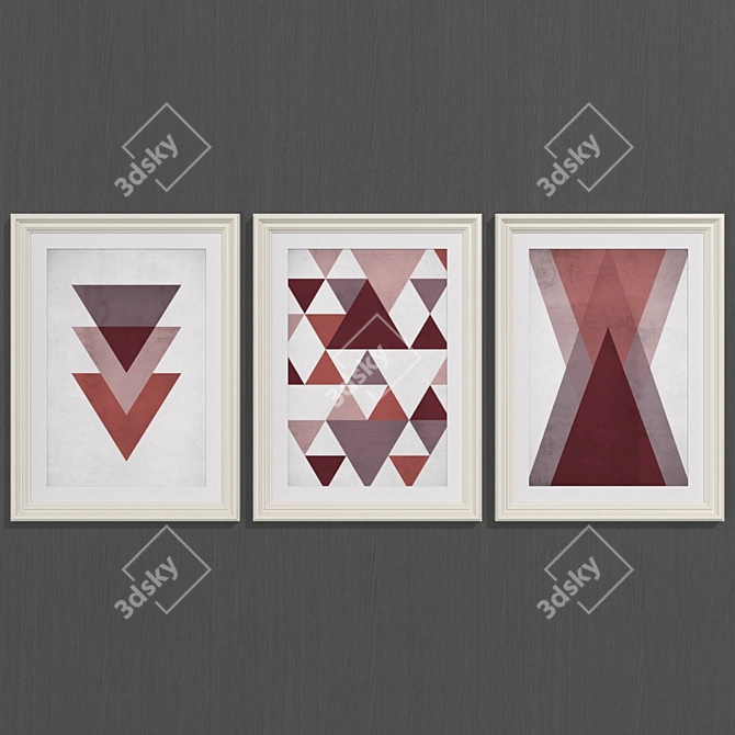 Abstract Triangle Art Print 3D model image 2