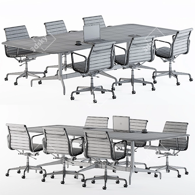 Modern Conference Set 3D model image 2