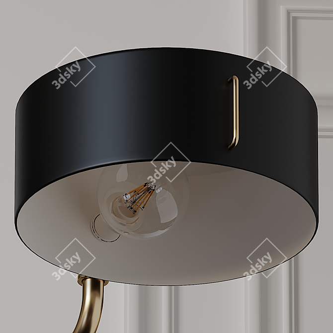  Simon Brass Chandelier: Modern Elegance 3D model image 2