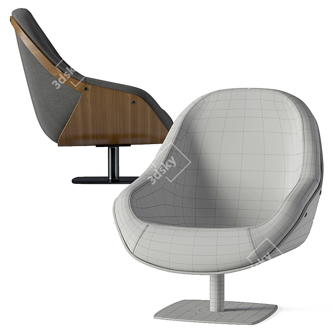 Venice Vibe Swivel Armchair 3D model image 3