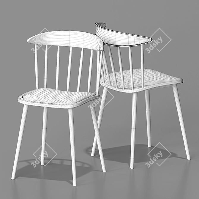 Stylish BC-8312 Chairs: Compact & Instagram-worthy 3D model image 2