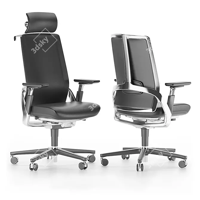 ErgoChic Office Chair 3D model image 1