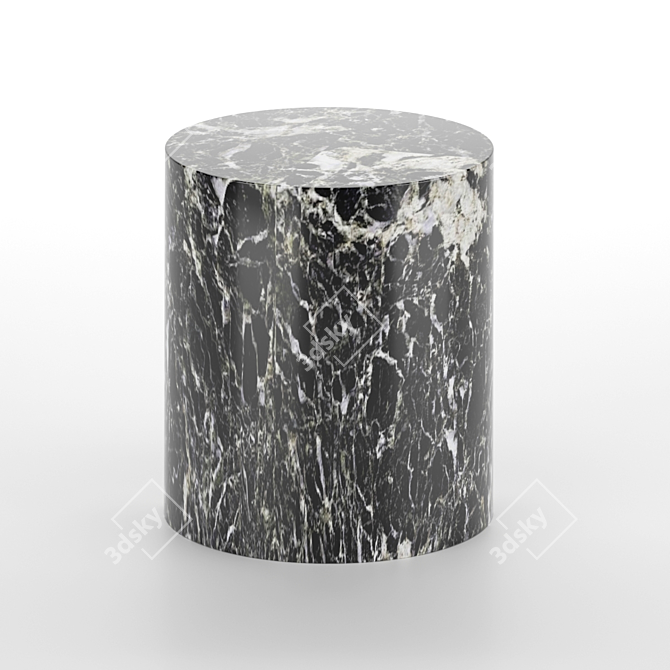 Marble Monolith Side Table 3D model image 1