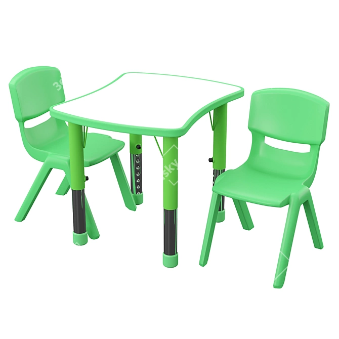 Versatile Rectangular Activity Table 3D model image 1