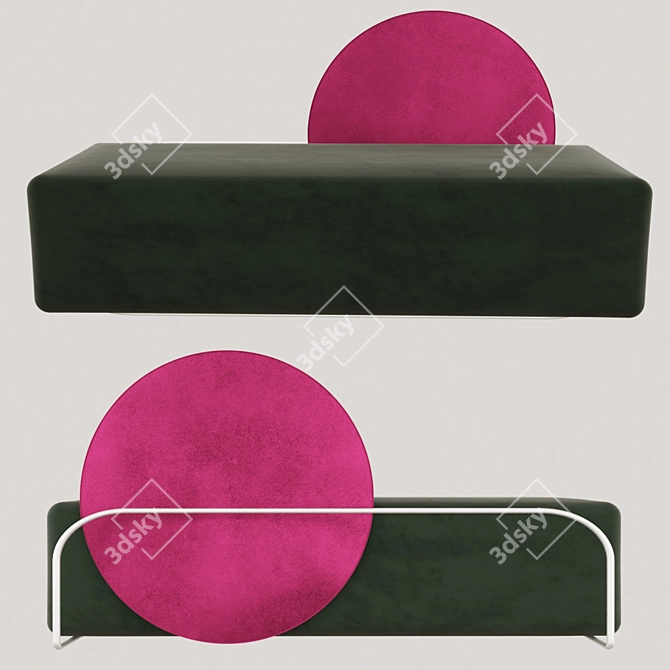 Seccolo Horizon: Versatile Velvet Sofa 3D model image 1