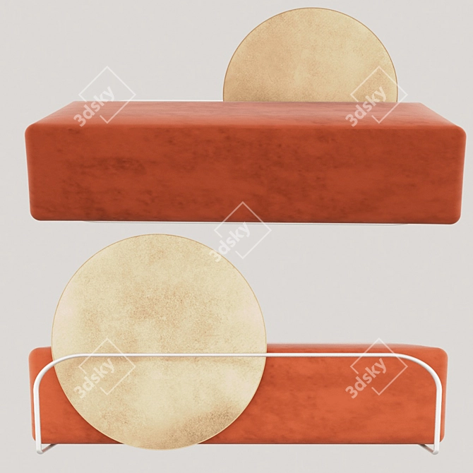 Seccolo Horizon: Versatile Velvet Sofa 3D model image 2