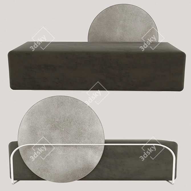 Seccolo Horizon: Versatile Velvet Sofa 3D model image 3