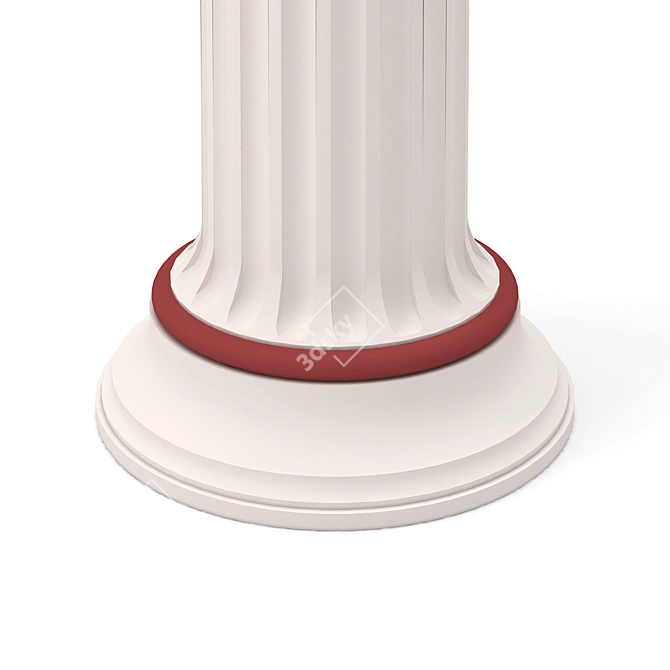 Grecian Beauty: Ionian Column 3D model image 3