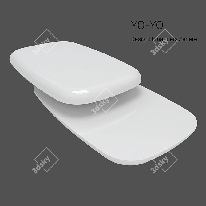 Sleek Yo-yo Cattelan Italia Coffee Table 3D model image 2