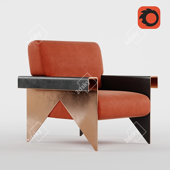 Luxury Montis Armchair: Ultimate Comfort & Style 3D model image 1