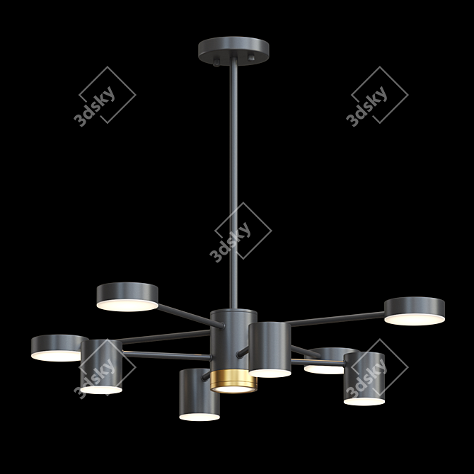 Sleek LED Scandinavian Pendant - Lampatron MERILL 8 3D model image 1