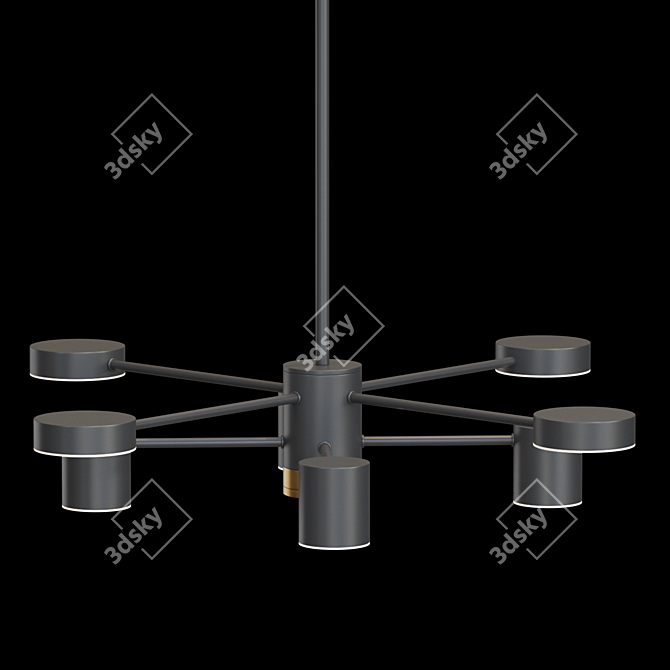 Sleek LED Scandinavian Pendant - Lampatron MERILL 8 3D model image 2