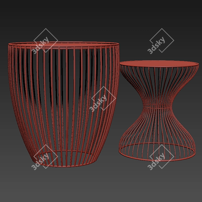Versatile Side and Coffee Table 3D model image 3