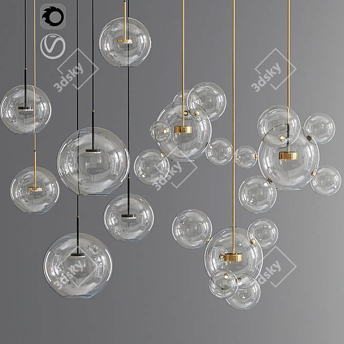 Flexlite Jacqueline & Bolle Chandelier 3D model image 1