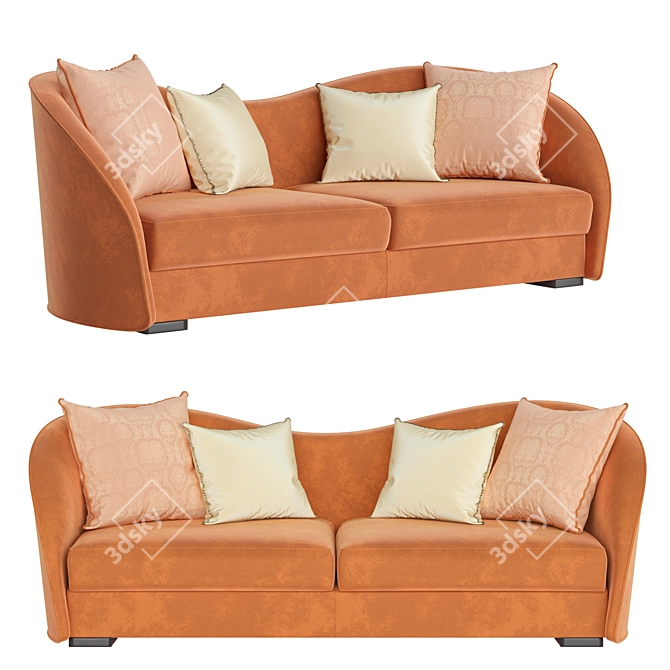 Elegant Archibald Sofa 3D model image 1