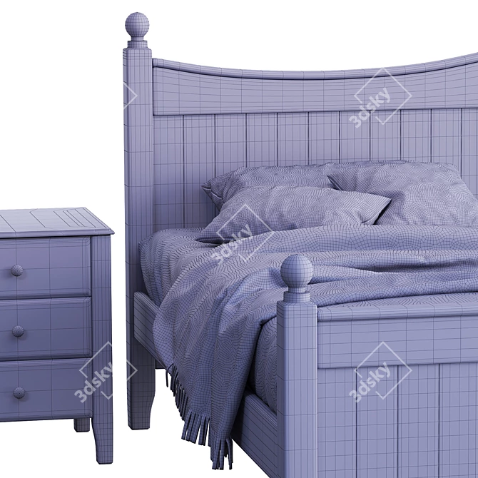 Heavenly Dream: Angel Single Bed Variation 3D model image 3