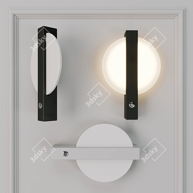 Scandinavian LED Wall Sconce 3D model image 1